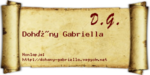 Dohány Gabriella névjegykártya