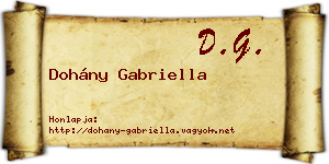 Dohány Gabriella névjegykártya