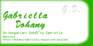 gabriella dohany business card